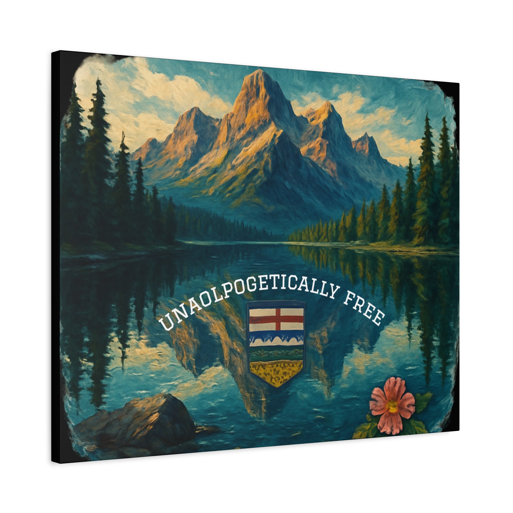 Serene Nature Canvas Art, Unapologetically Free, Mountain Landscape Wall Decor, Home Office Art