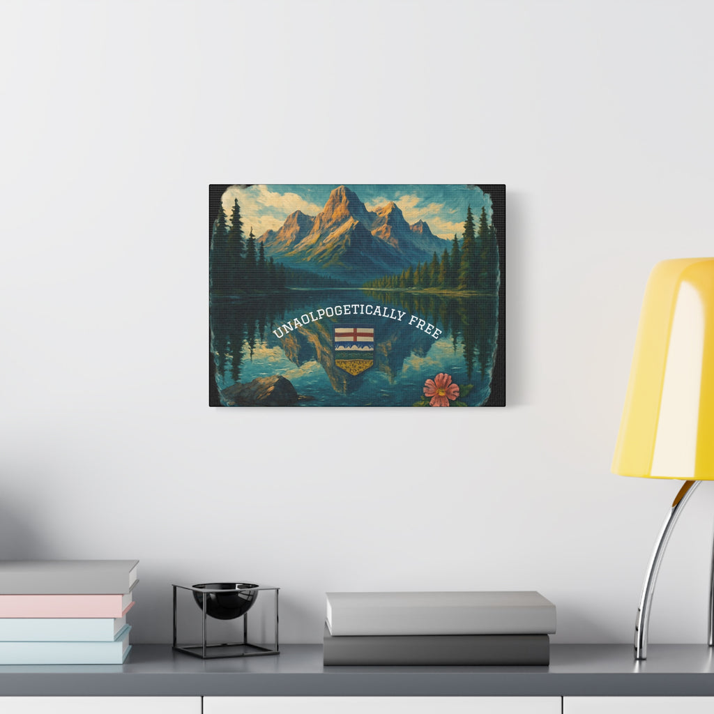 Serene Nature Canvas Art, Unapologetically Free, Mountain Landscape Wall Decor, Home Office Art