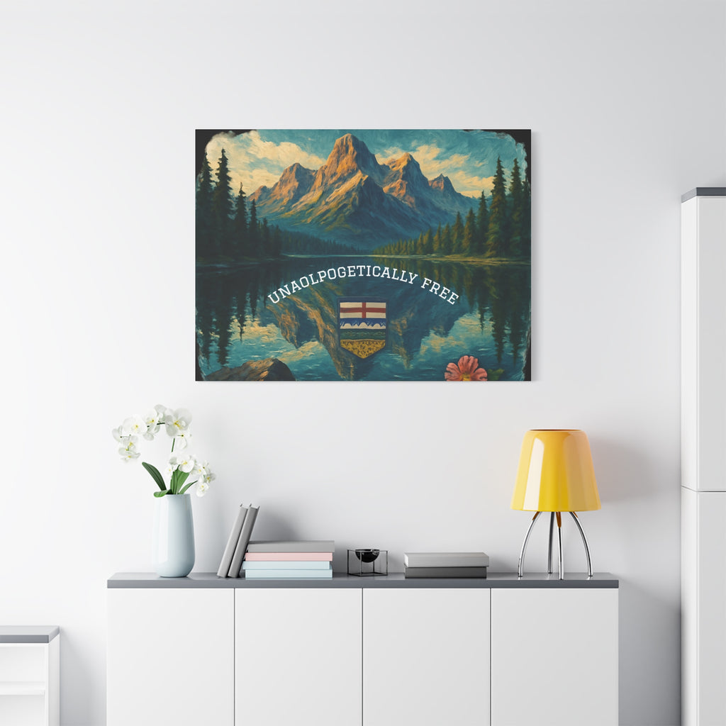 Serene Nature Canvas Art, Unapologetically Free, Mountain Landscape Wall Decor, Home Office Art