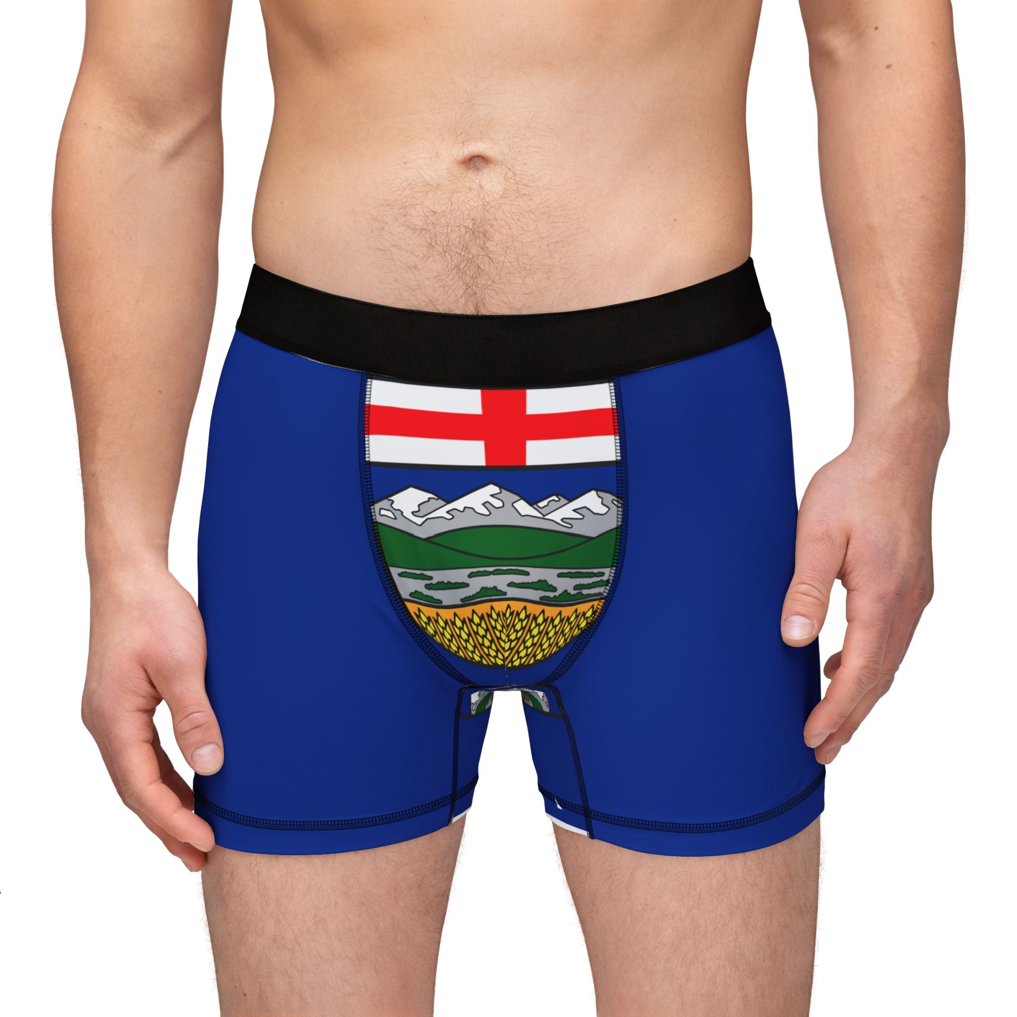 Alberta Flag Men's Boxers - Comfortable AOP Underwear for Albertan Pride