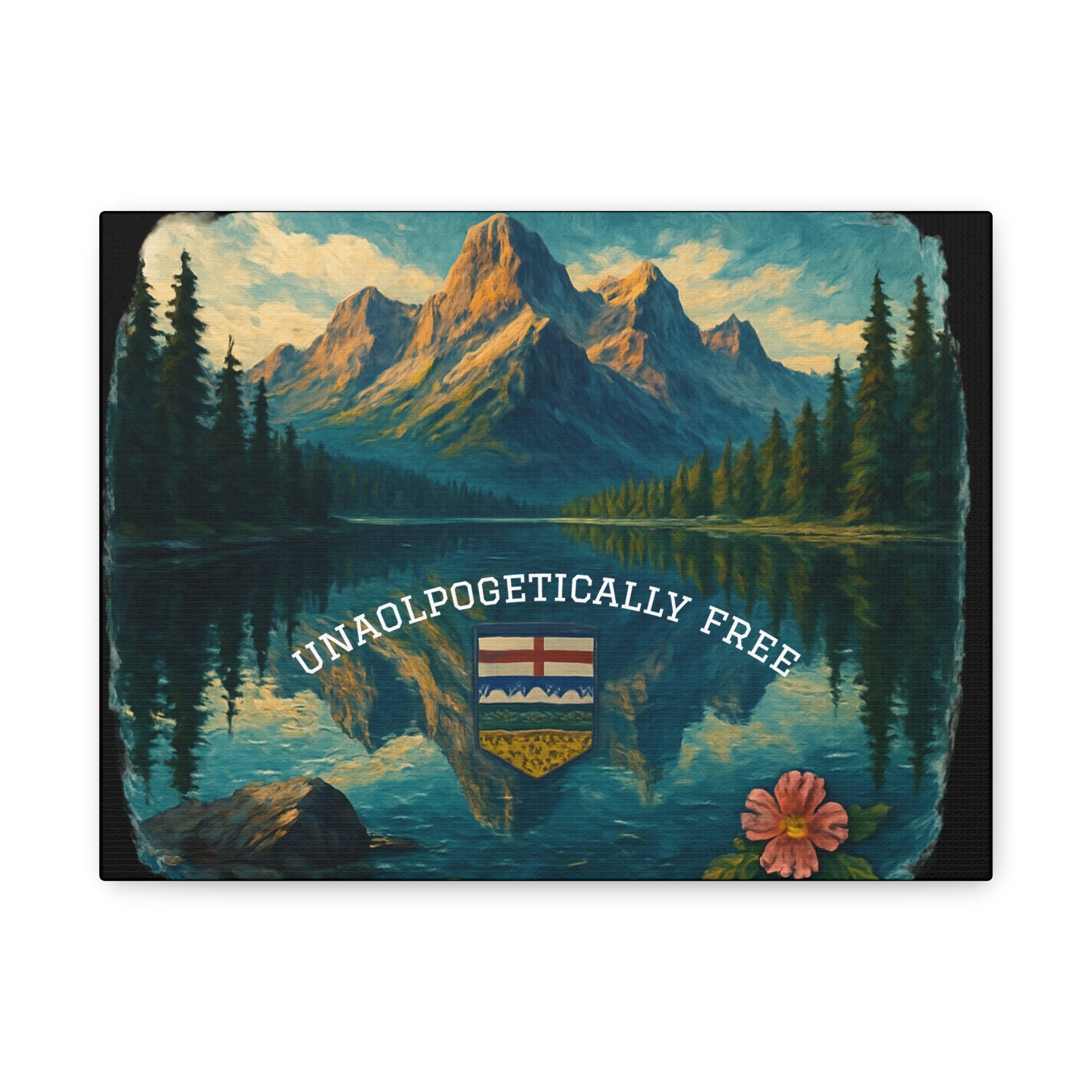 Serene Nature Canvas Art, Unapologetically Free, Mountain Landscape Wall Decor, Home Office Art