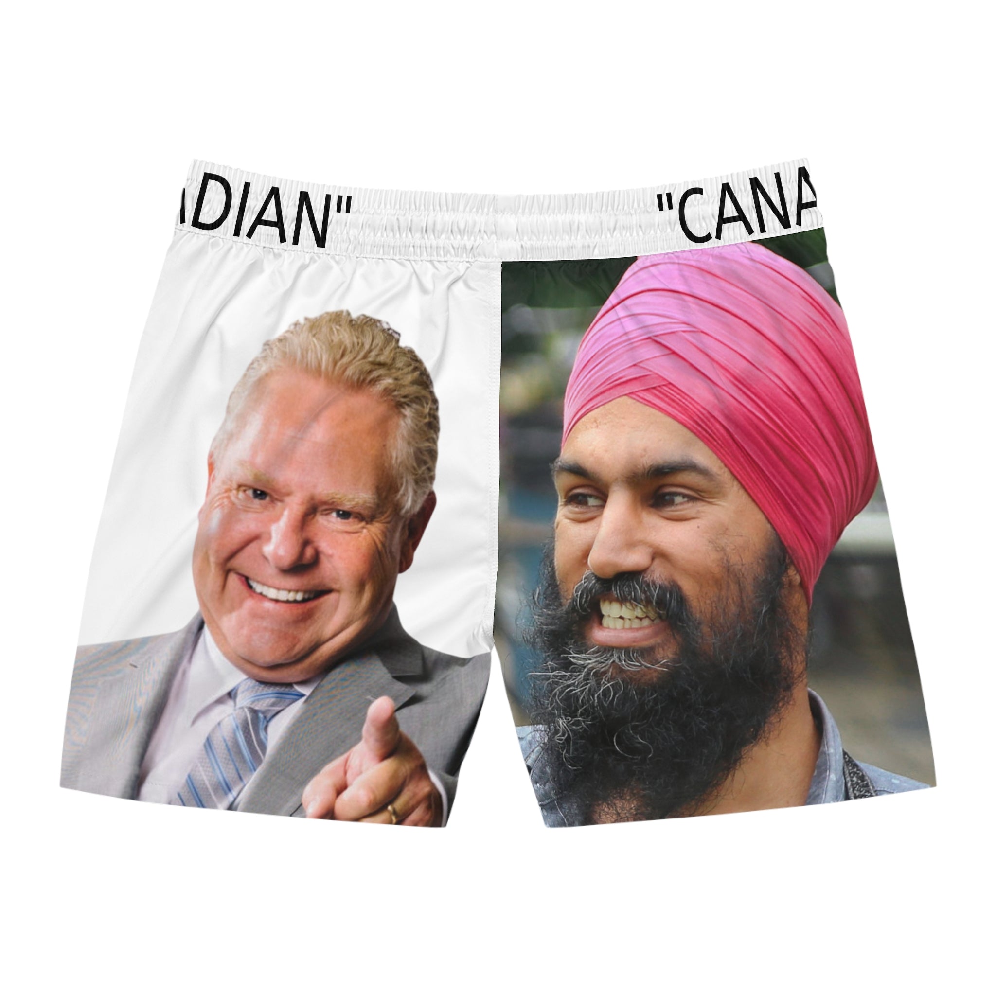 Canadian Political Swim Shorts - AOP Design