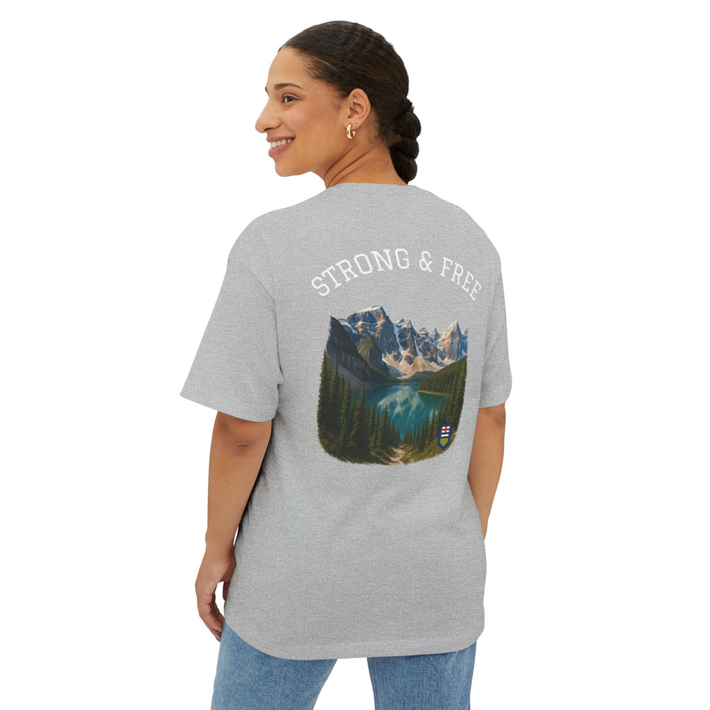 Nature-Inspired Unisex Oversized Boxy Tee, Casual Wear, Graphic T-Shirt, Outdoor Adventure Shirt, Gift for Nature Lovers