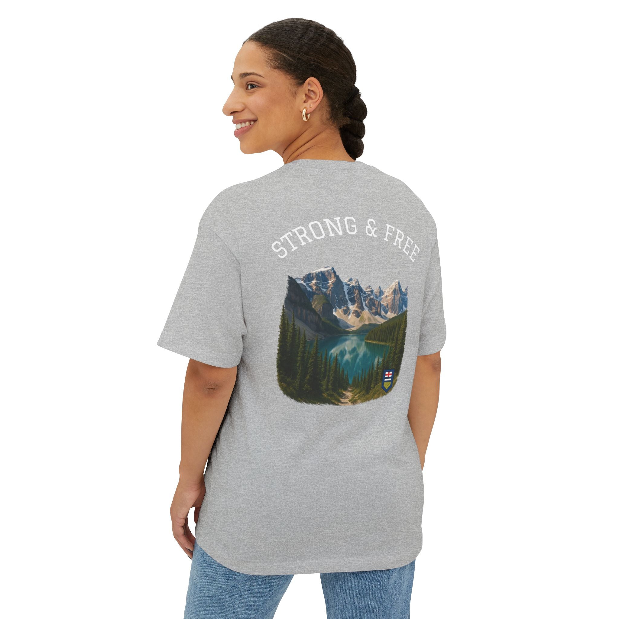Nature-Inspired Unisex Oversized Boxy Tee, Casual Wear, Graphic T-Shirt, Outdoor Adventure Shirt, Gift for Nature Lovers