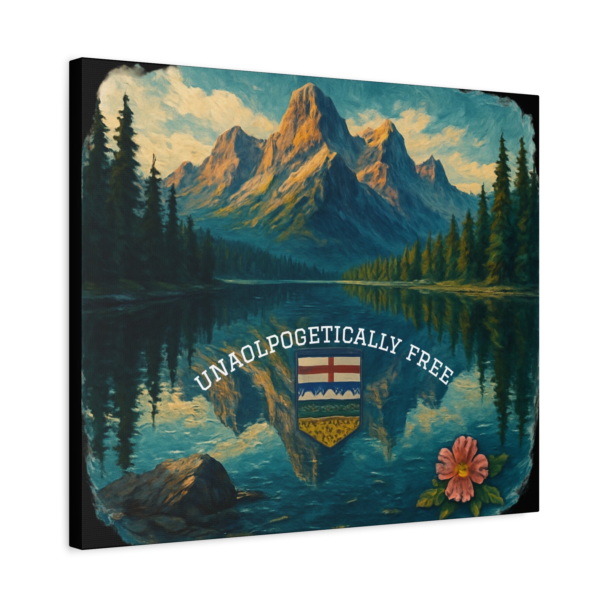 Serene Nature Canvas Art, Unapologetically Free, Mountain Landscape Wall Decor, Home Office Art