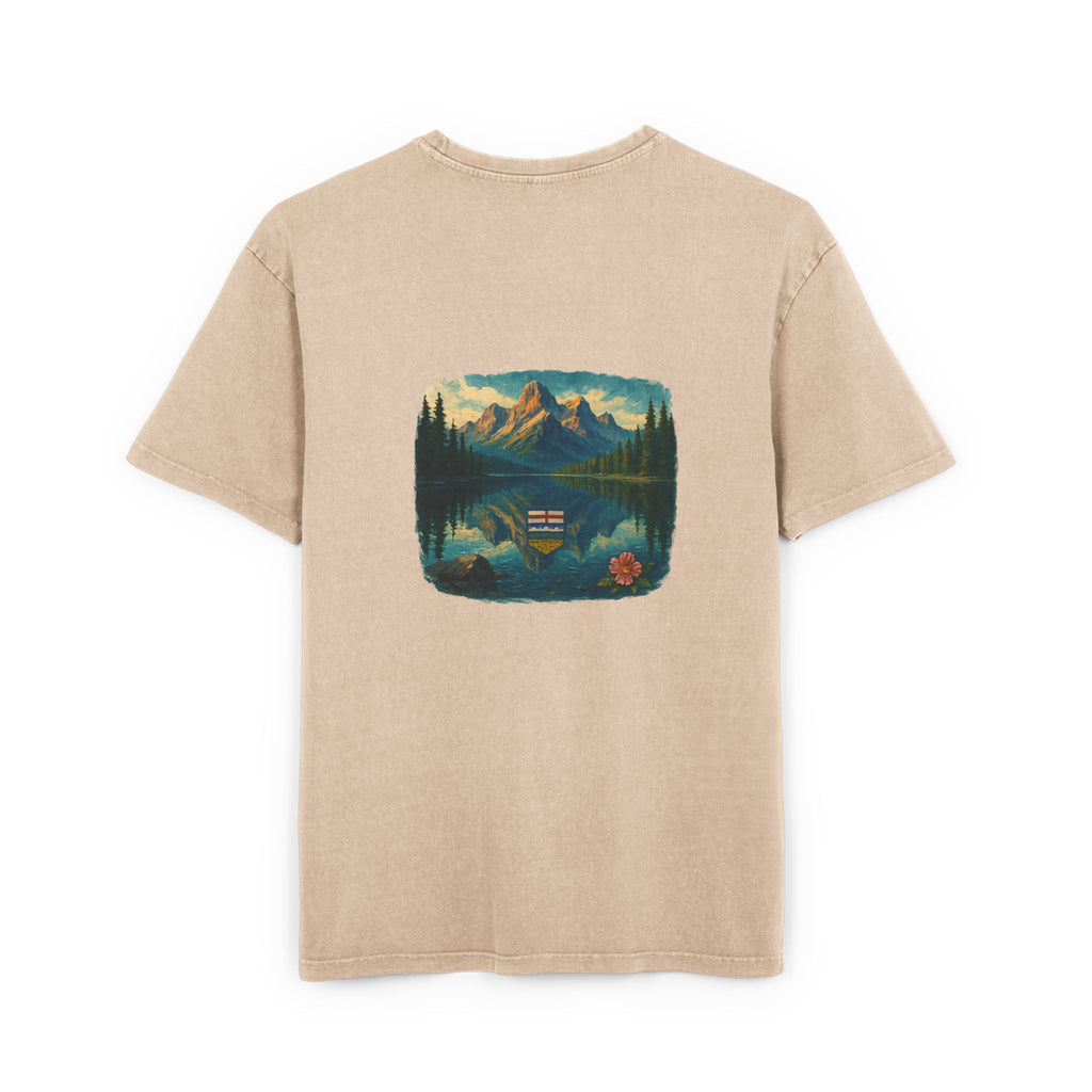 Men's Acid Washed Oversized Graphic Tee - ALBERTA PROSPERITY