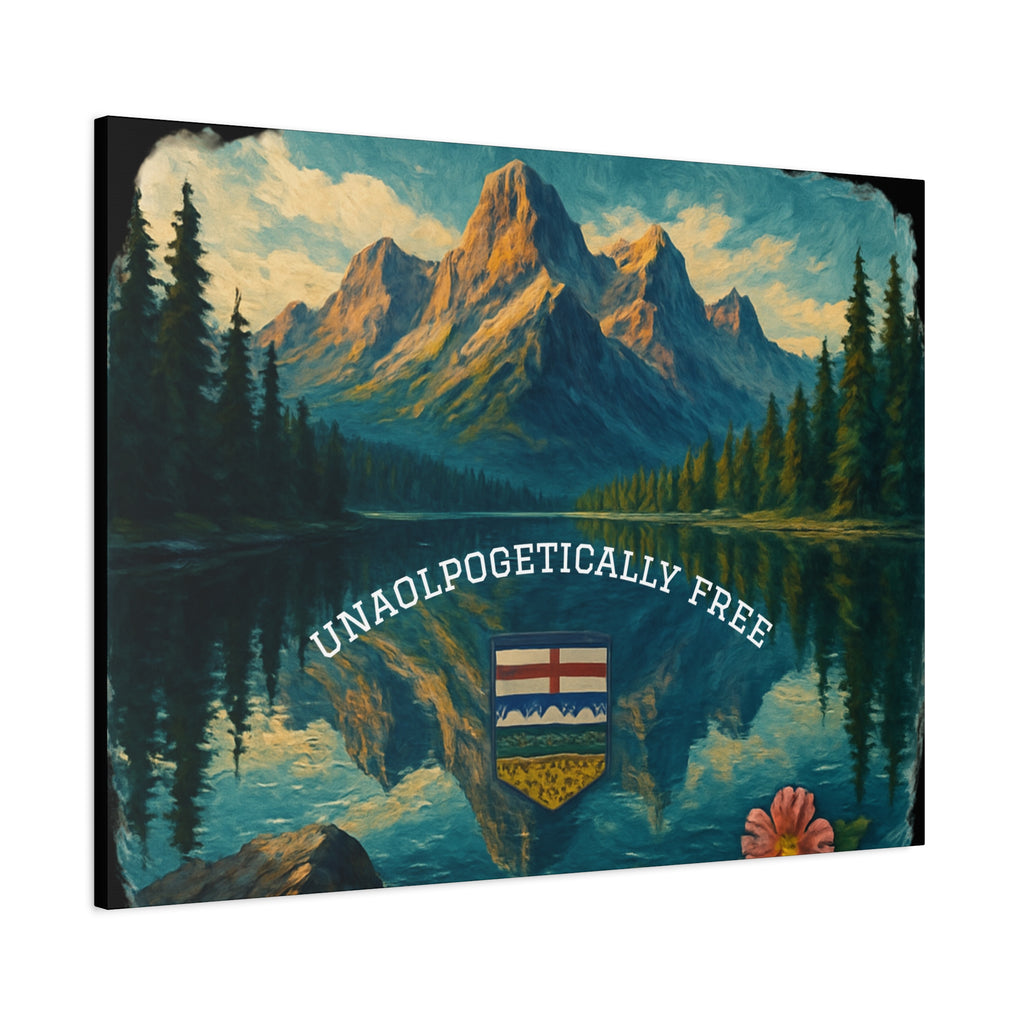 Serene Nature Canvas Art, Unapologetically Free, Mountain Landscape Wall Decor, Home Office Art