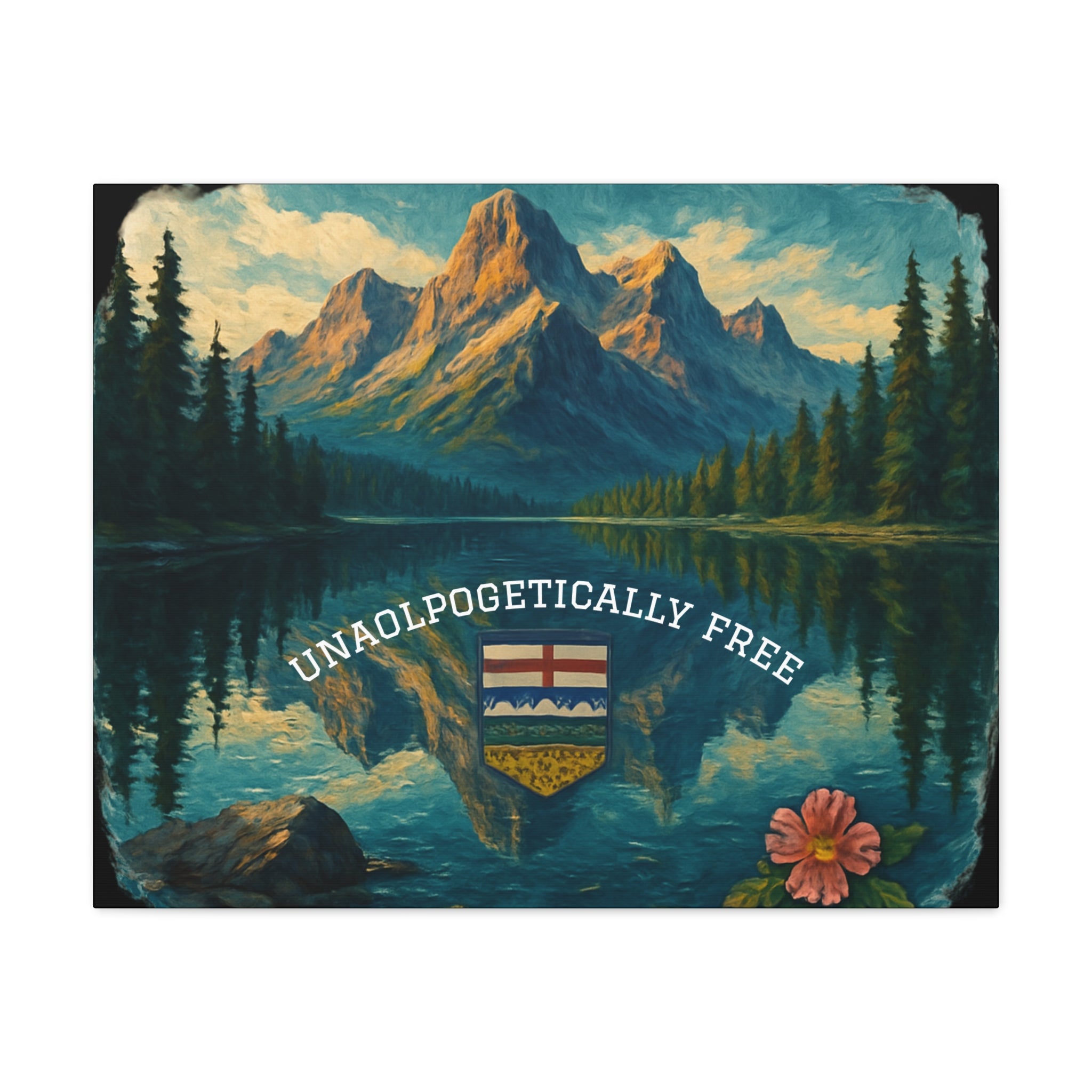 Serene Nature Canvas Art, Unapologetically Free, Mountain Landscape Wall Decor, Home Office Art