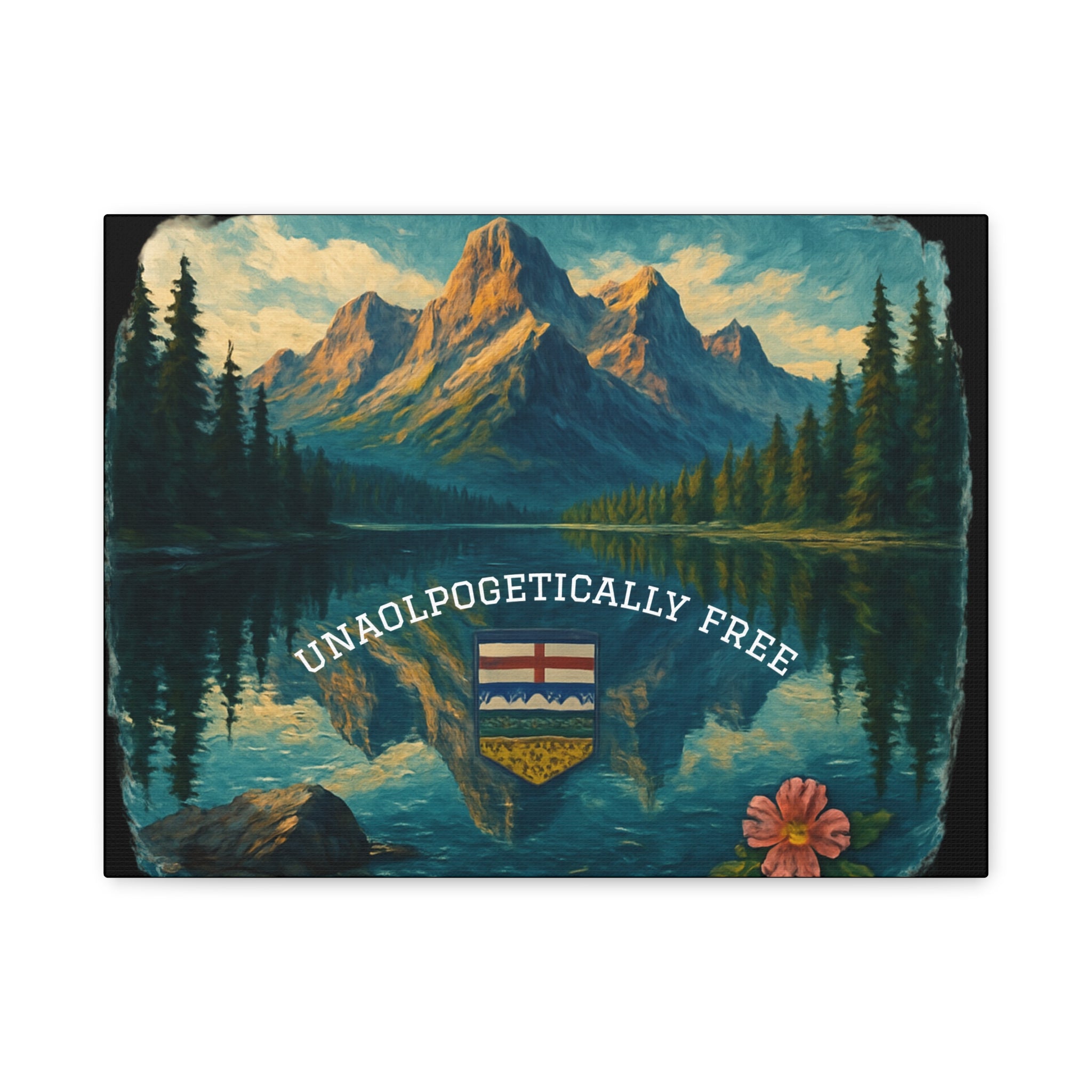 Serene Nature Canvas Art, Unapologetically Free, Mountain Landscape Wall Decor, Home Office Art