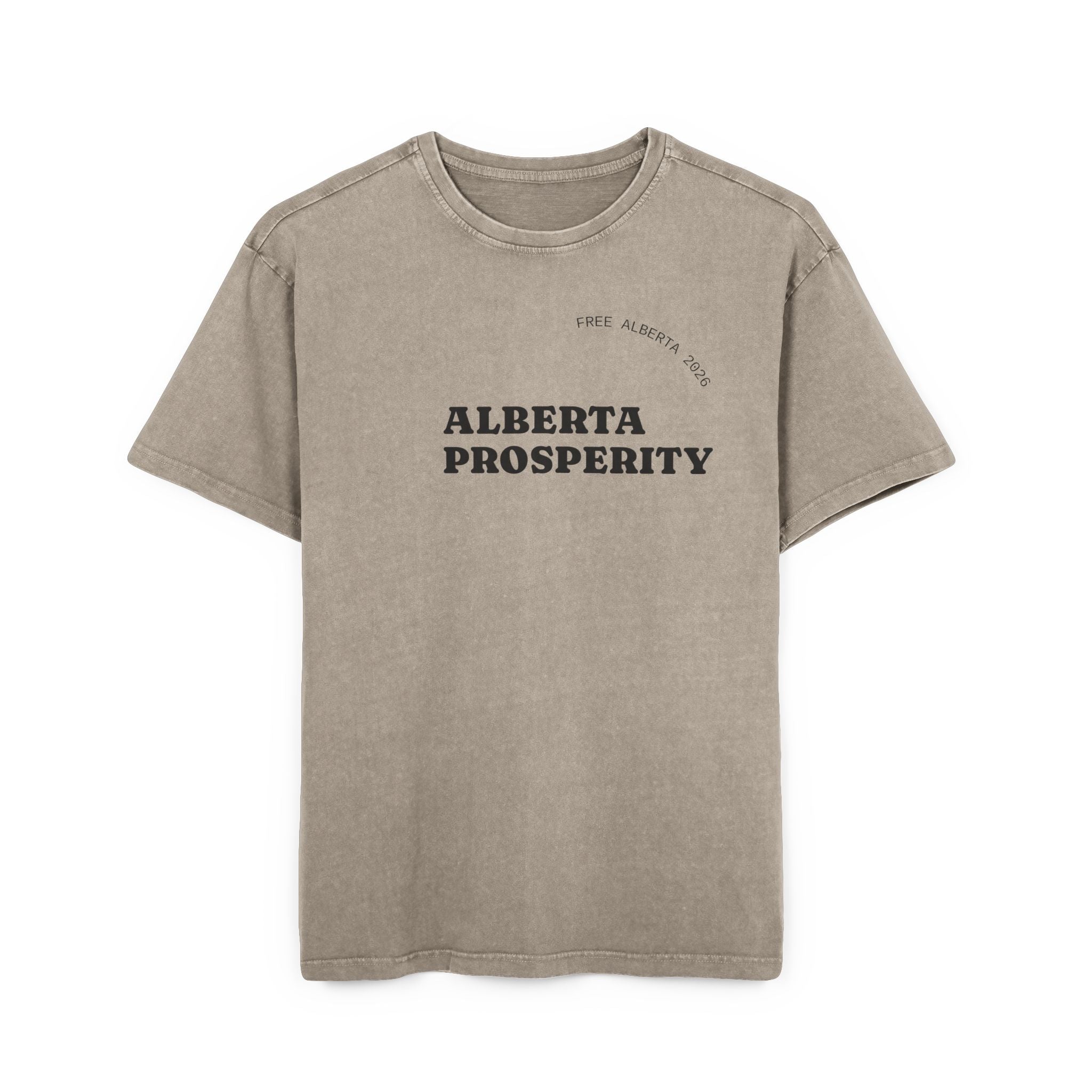 Men's Acid Washed Oversized Graphic Tee - ALBERTA PROSPERITY