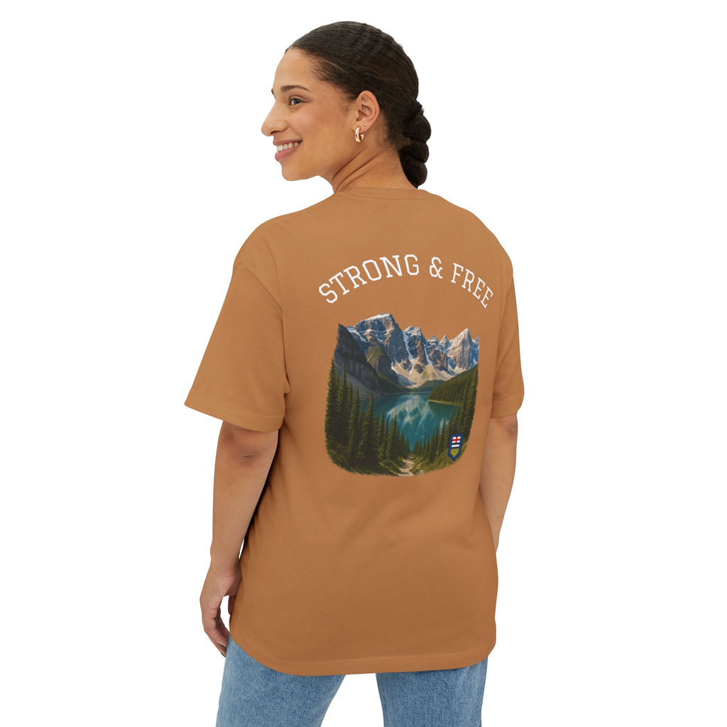 Nature-Inspired Unisex Oversized Boxy Tee, Casual Wear, Graphic T-Shirt, Outdoor Adventure Shirt, Gift for Nature Lovers