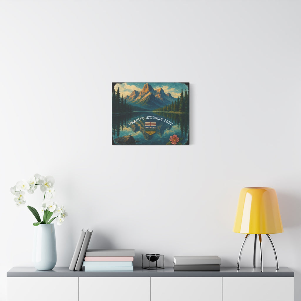 Serene Nature Canvas Art, Unapologetically Free, Mountain Landscape Wall Decor, Home Office Art