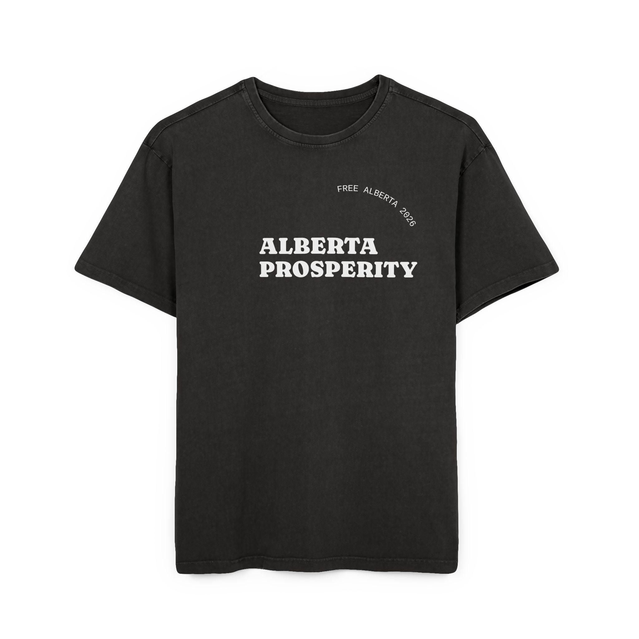 Men's Acid Washed Oversized Graphic Tee - ALBERTA PROSPERITY