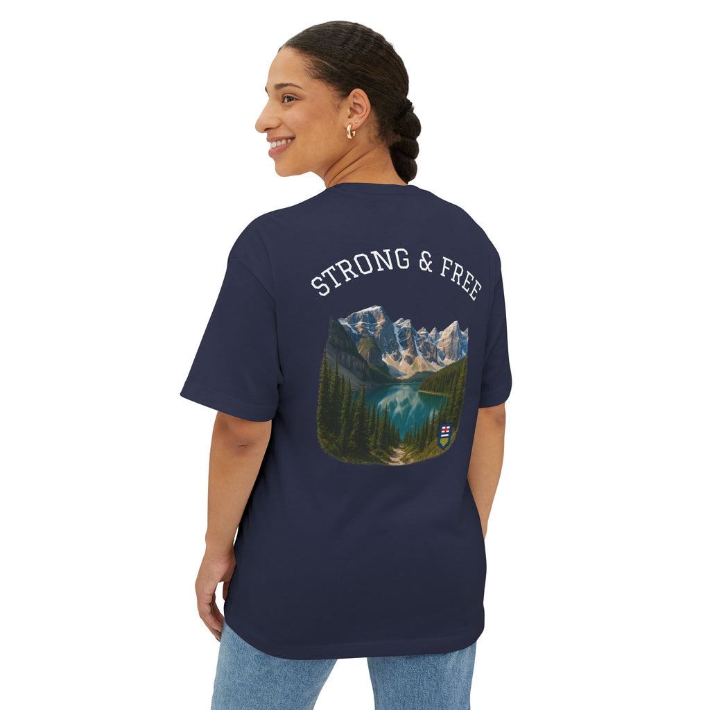 Nature-Inspired Unisex Oversized Boxy Tee, Casual Wear, Graphic T-Shirt, Outdoor Adventure Shirt, Gift for Nature Lovers
