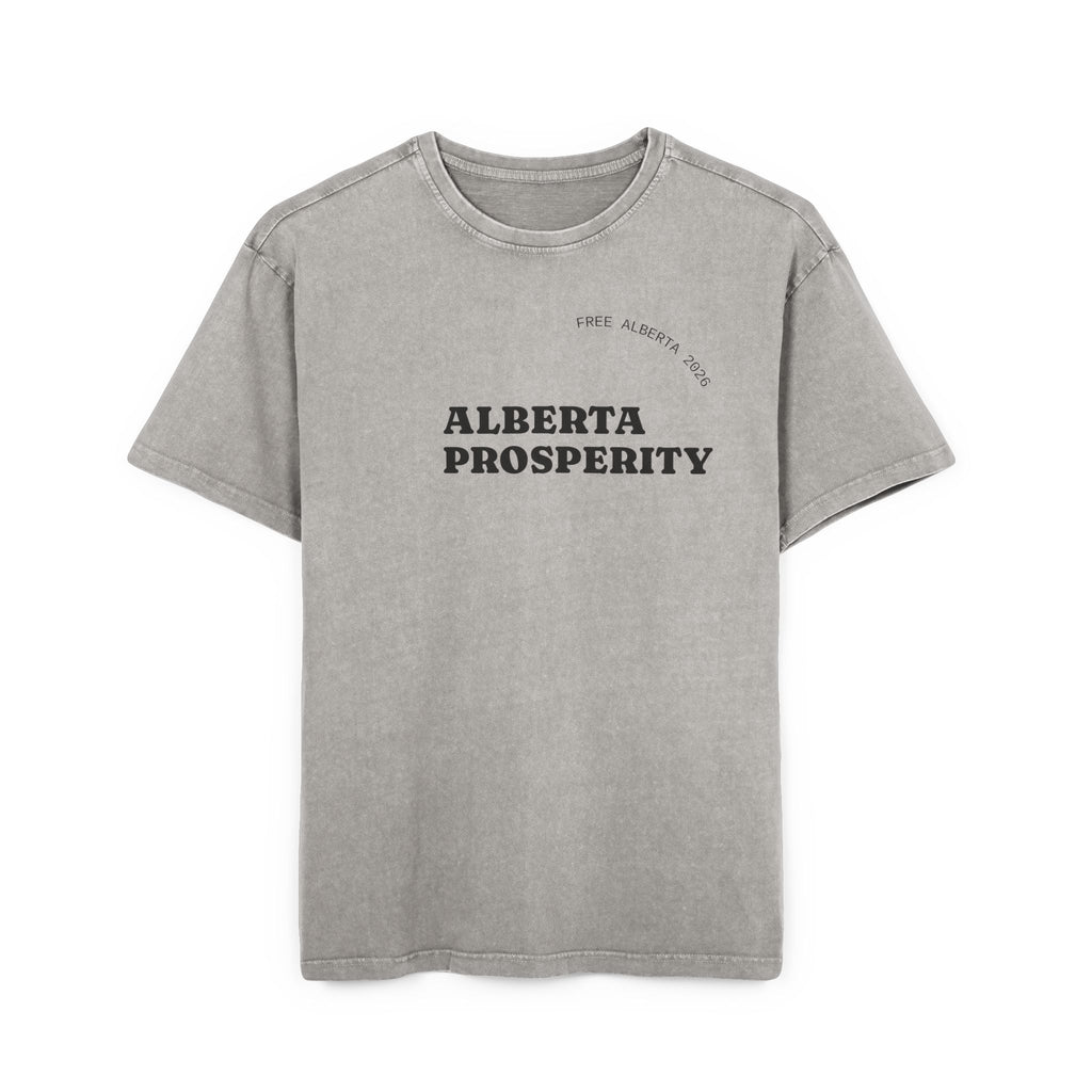 Men's Acid Washed Oversized Graphic Tee - ALBERTA PROSPERITY