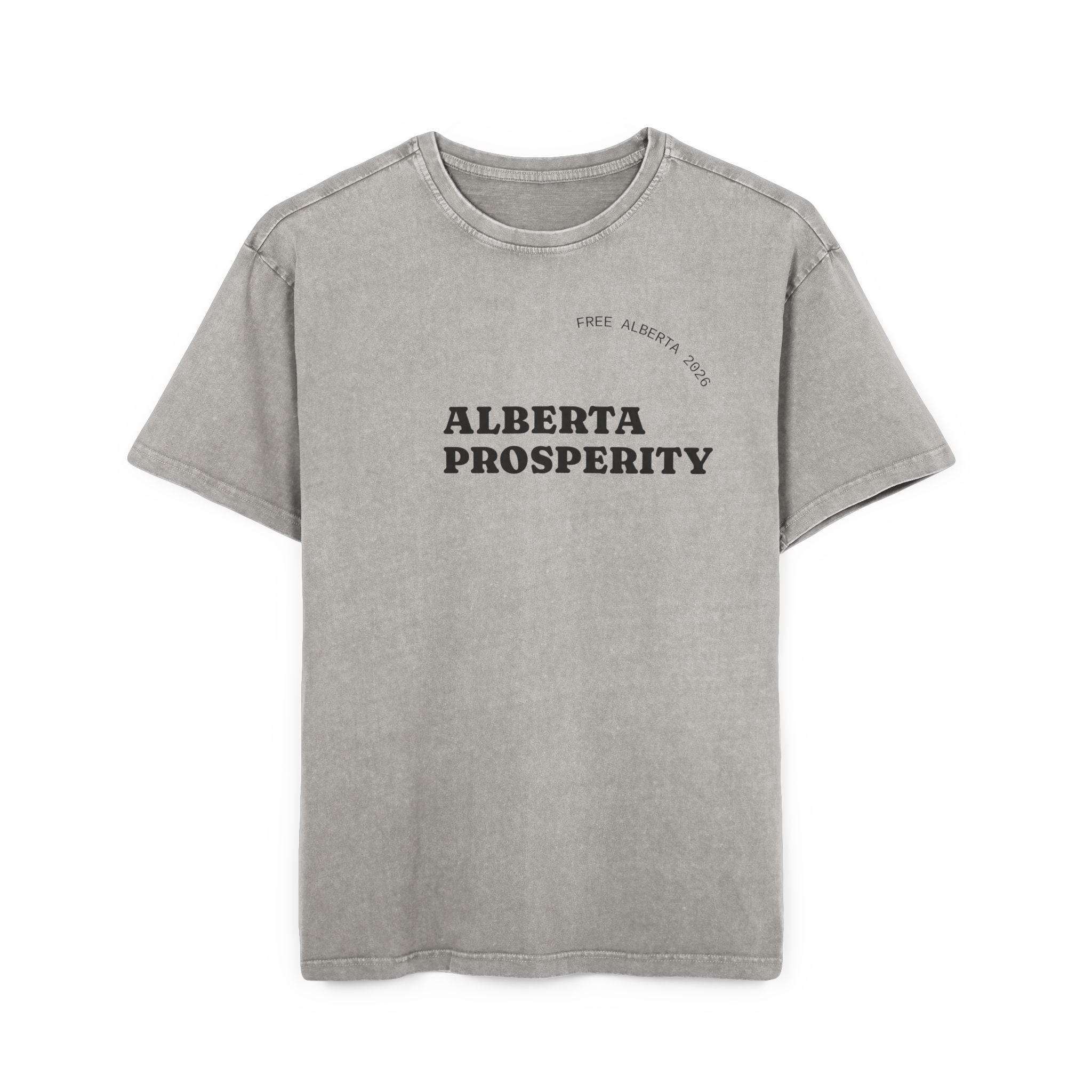Men's Acid Washed Oversized Graphic Tee - ALBERTA PROSPERITY