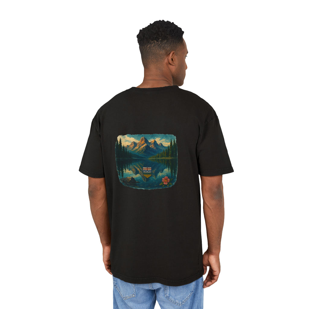 Men's Acid Washed Oversized Graphic Tee - ALBERTA PROSPERITY