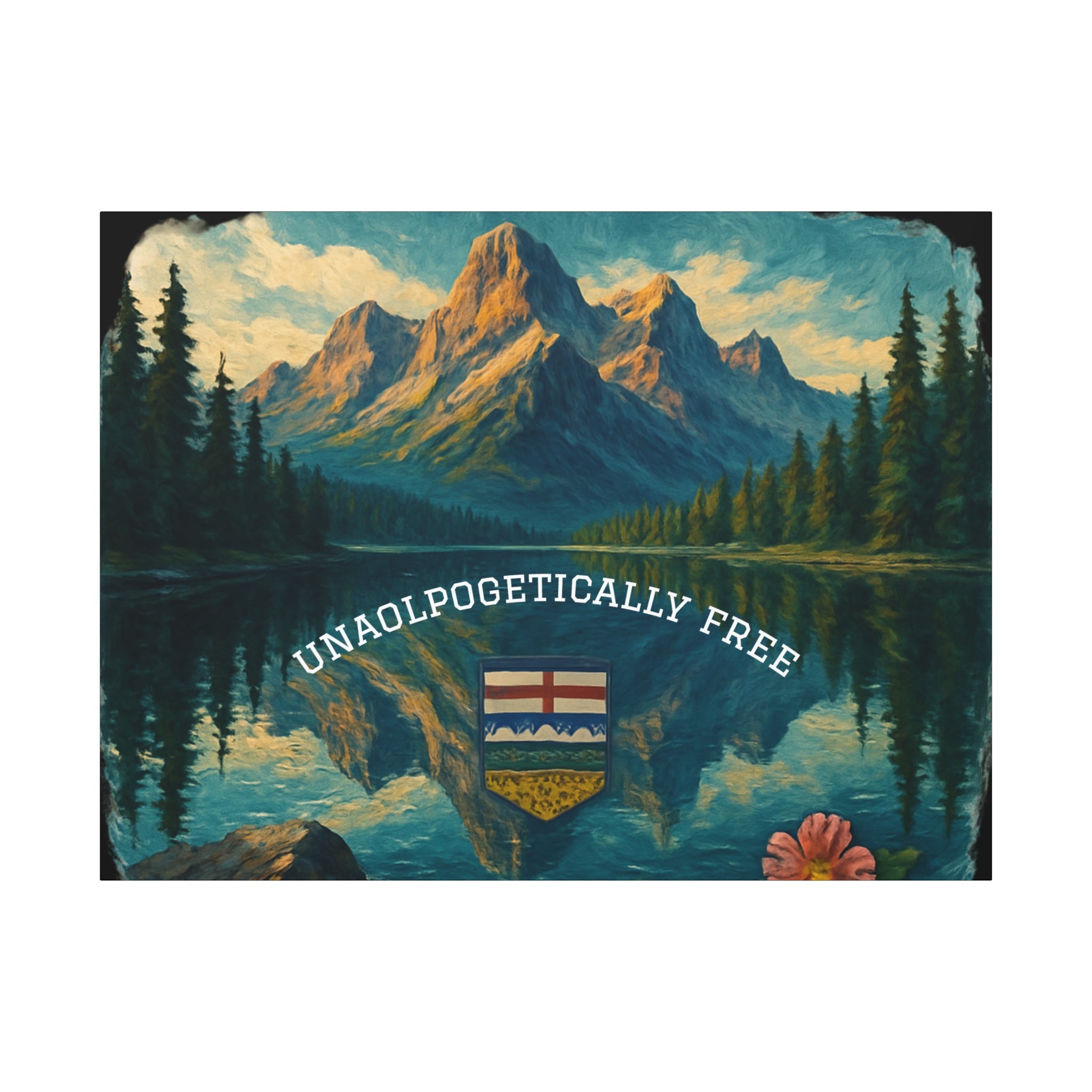 Serene Nature Canvas Art, Unapologetically Free, Mountain Landscape Wall Decor, Home Office Art