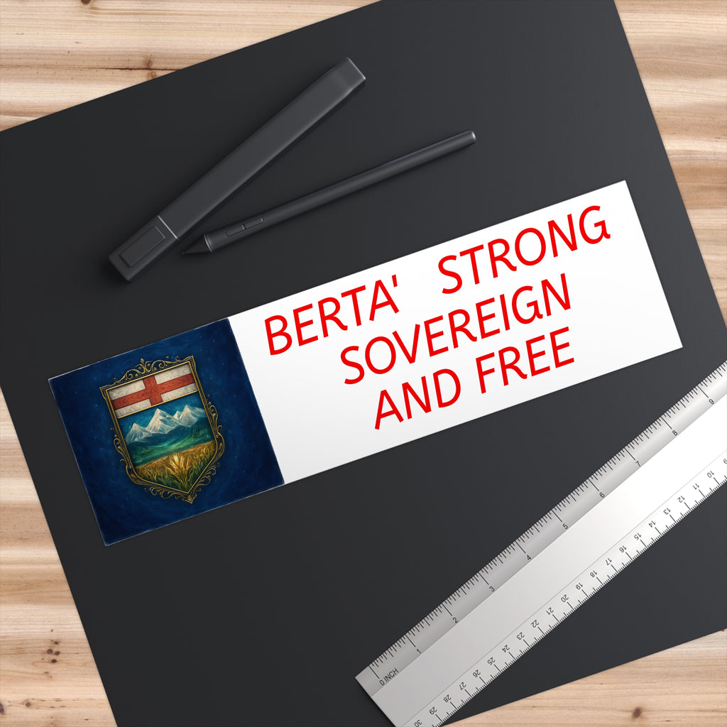 Alberta Pride Bumper Stickers, Car Decor, Outdoor Stickers, Canadian Pride, Sovereign and Free