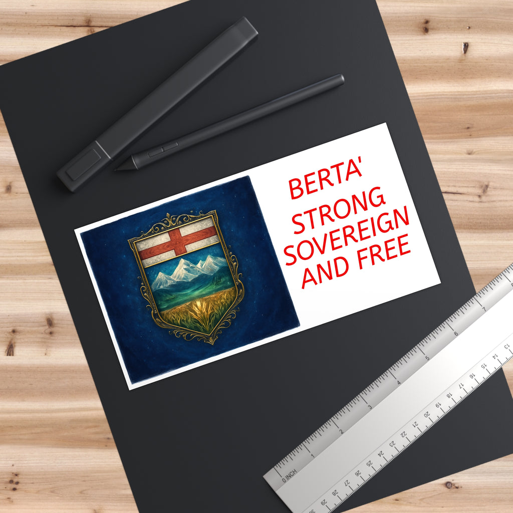 Alberta Pride Bumper Stickers, Car Decor, Outdoor Stickers, Canadian Pride, Sovereign and Free