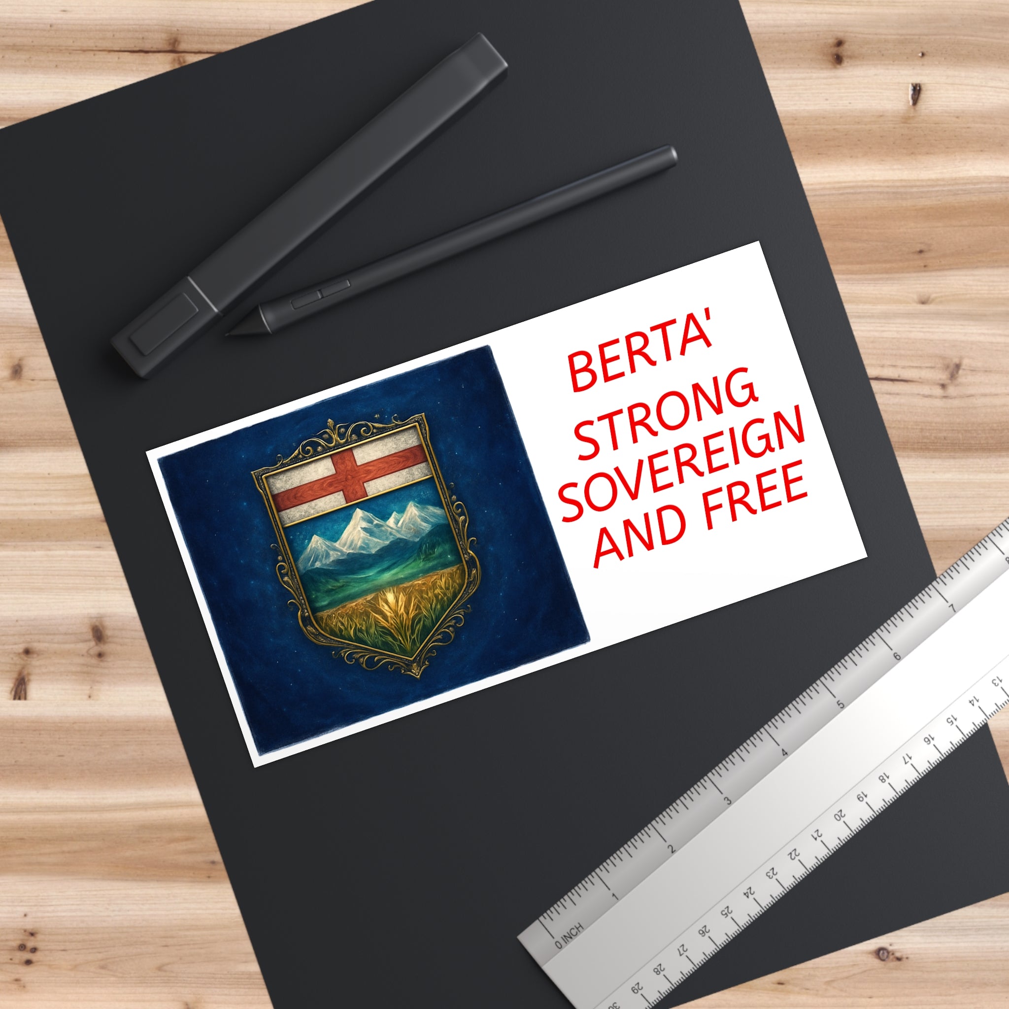 Alberta Pride Bumper Stickers, Car Decor, Outdoor Stickers, Canadian Pride, Sovereign and Free