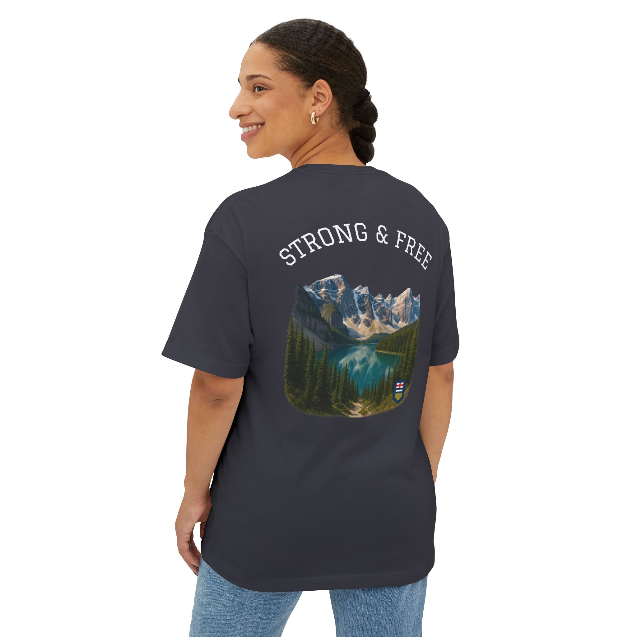 Nature-Inspired Unisex Oversized Boxy Tee, Casual Wear, Graphic T-Shirt, Outdoor Adventure Shirt, Gift for Nature Lovers