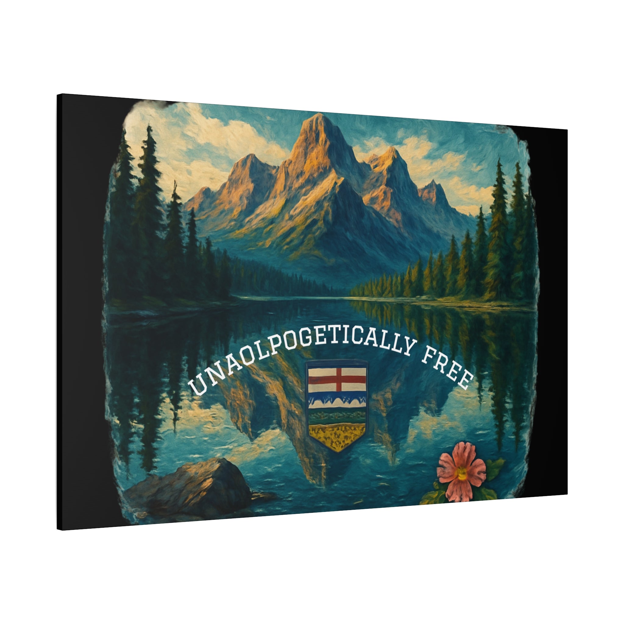 Serene Nature Canvas Art, Unapologetically Free, Mountain Landscape Wall Decor, Home Office Art