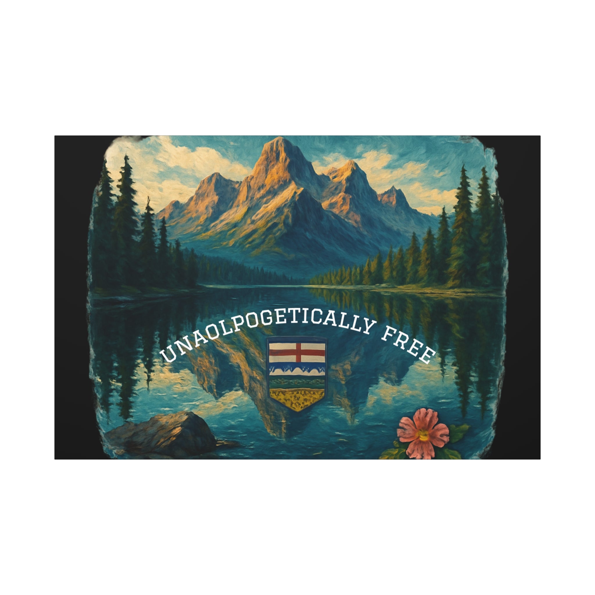 Serene Nature Canvas Art, Unapologetically Free, Mountain Landscape Wall Decor, Home Office Art