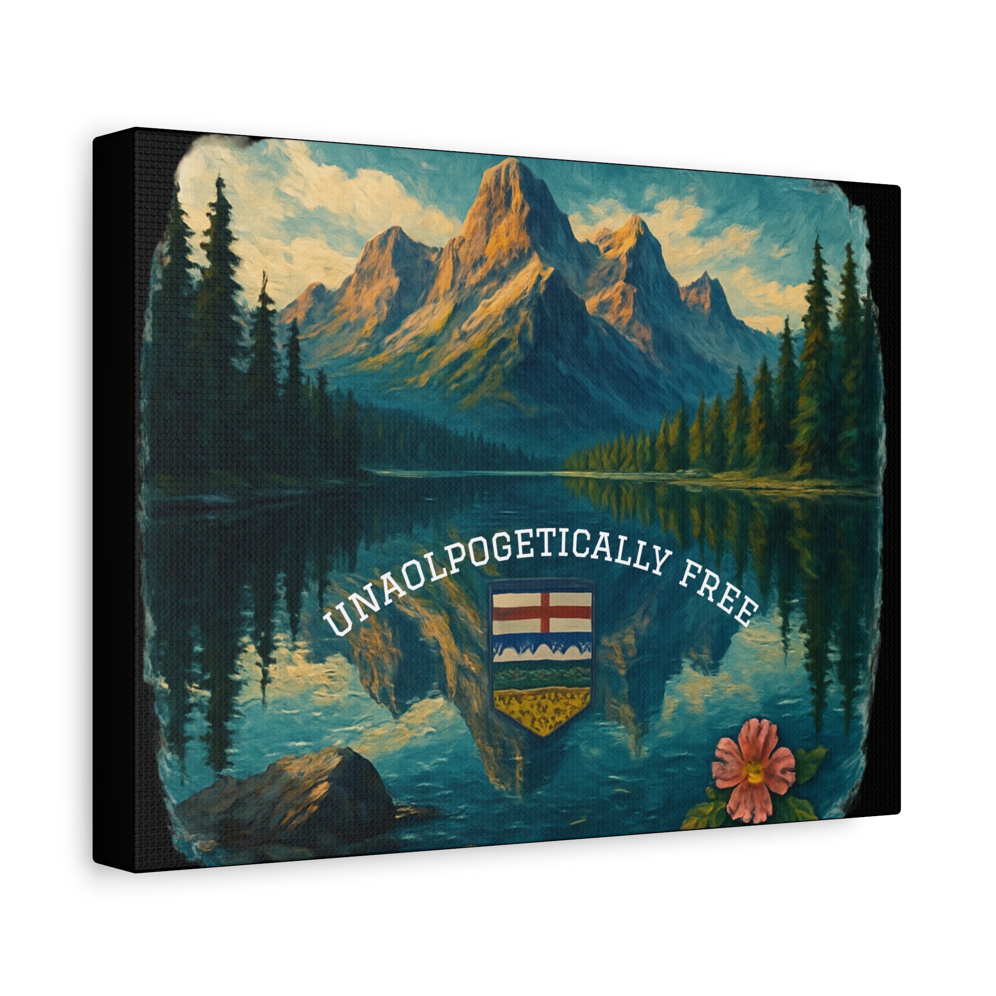 Serene Nature Canvas Art, Unapologetically Free, Mountain Landscape Wall Decor, Home Office Art