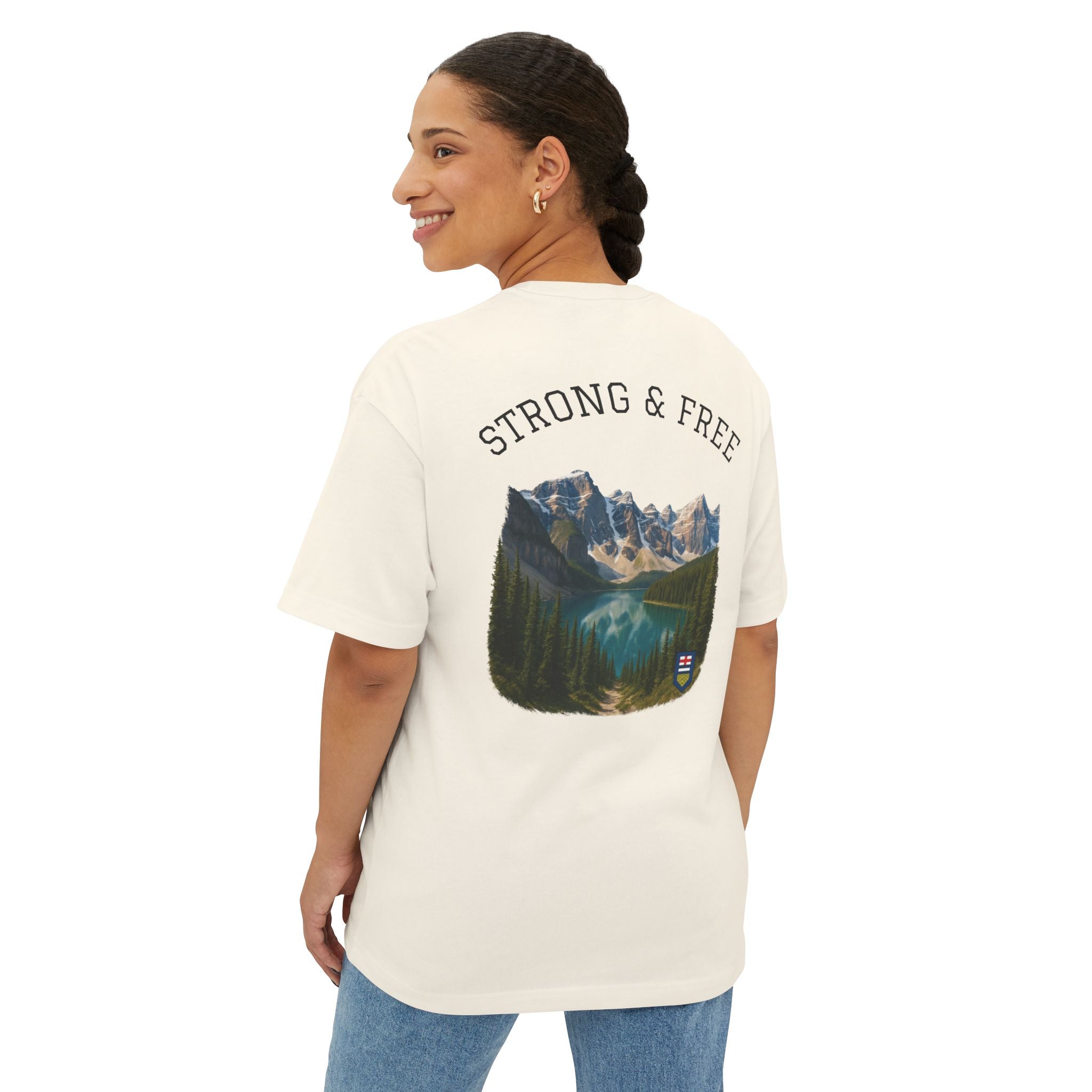 Nature-Inspired Unisex Oversized Boxy Tee, Casual Wear, Graphic T-Shirt, Outdoor Adventure Shirt, Gift for Nature Lovers