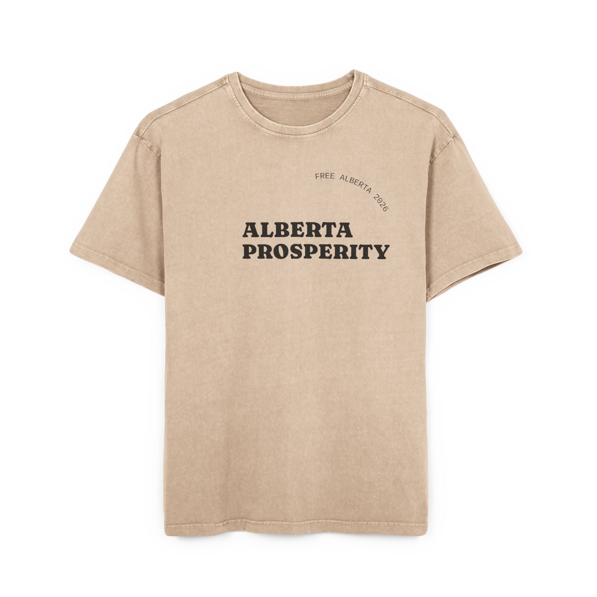 Men's Acid Washed Oversized Graphic Tee - ALBERTA PROSPERITY