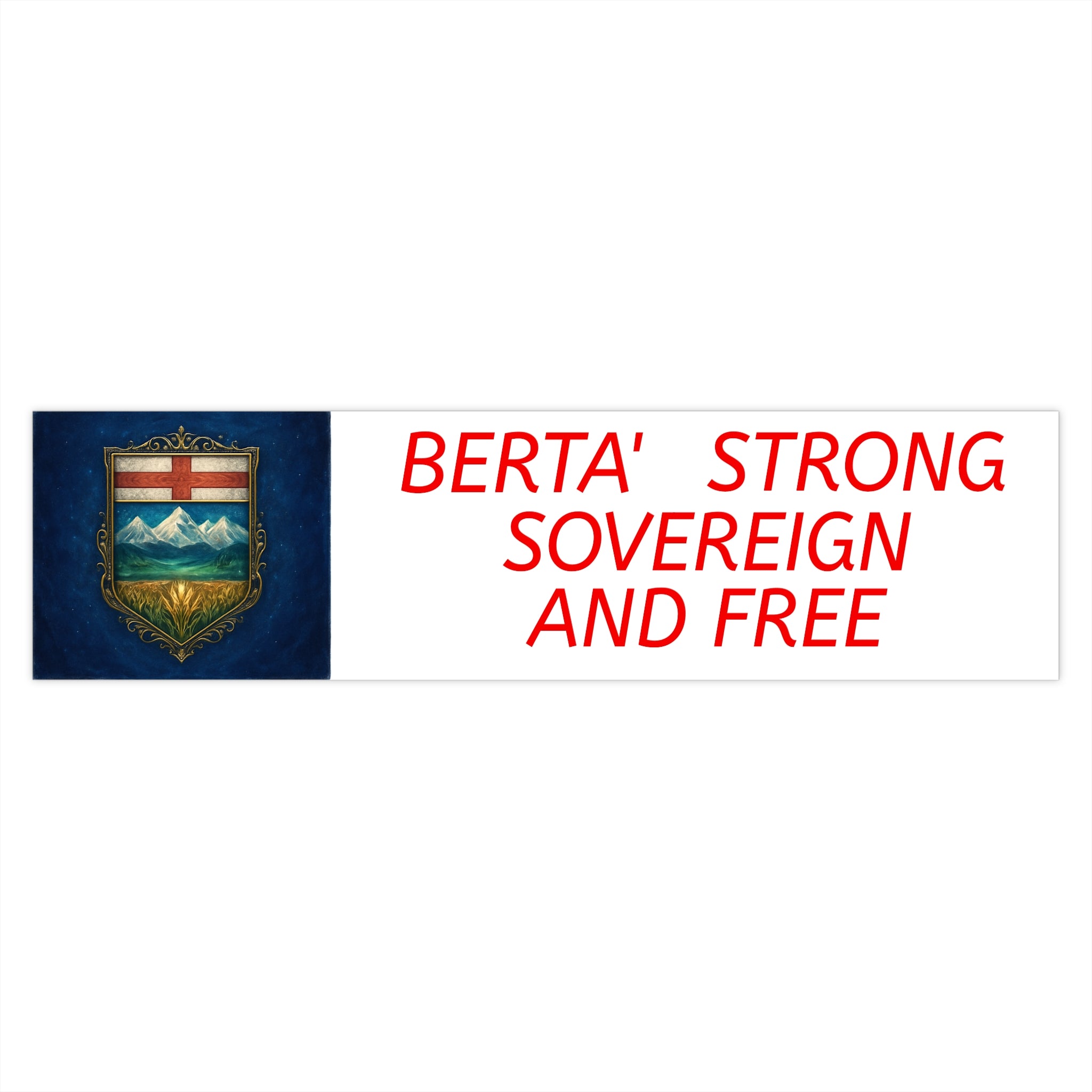 Alberta Pride Bumper Stickers, Car Decor, Outdoor Stickers, Canadian Pride, Sovereign and Free