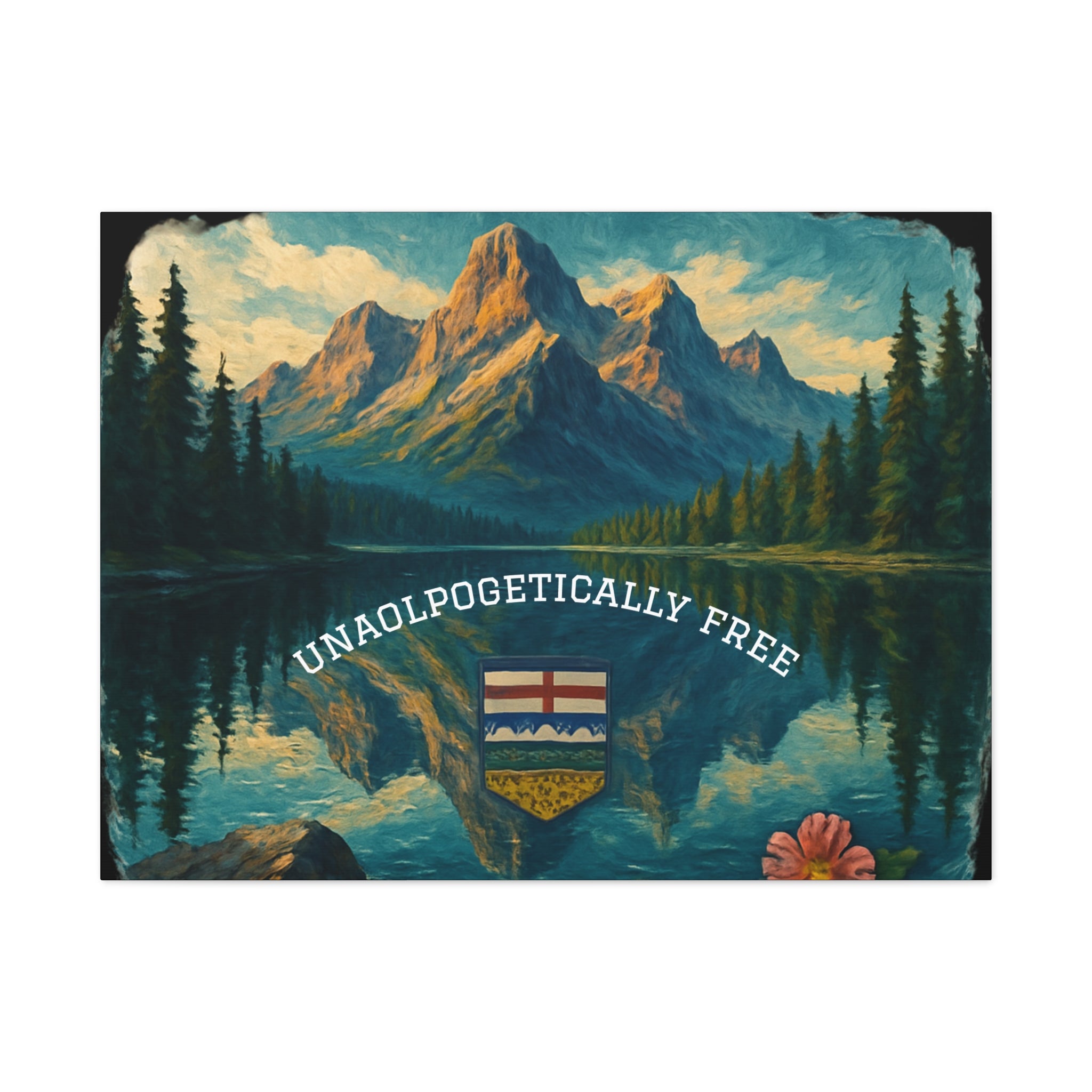 Serene Nature Canvas Art, Unapologetically Free, Mountain Landscape Wall Decor, Home Office Art