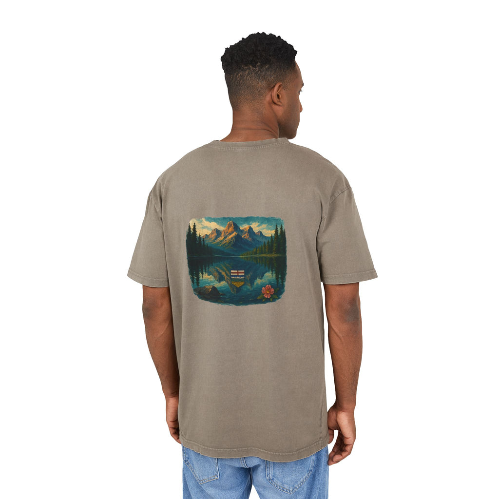 Men's Acid Washed Oversized Graphic Tee - ALBERTA PROSPERITY