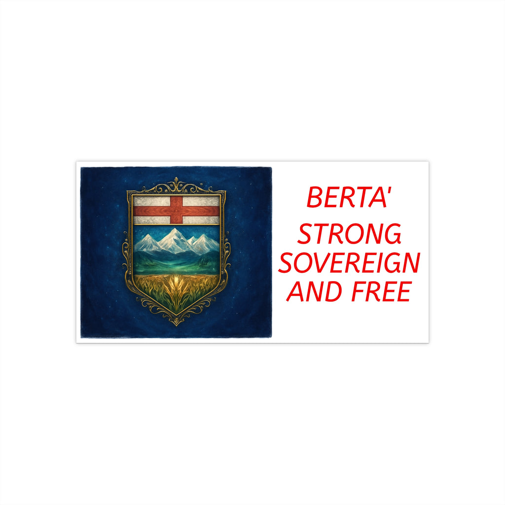 Alberta Pride Bumper Stickers, Car Decor, Outdoor Stickers, Canadian Pride, Sovereign and Free