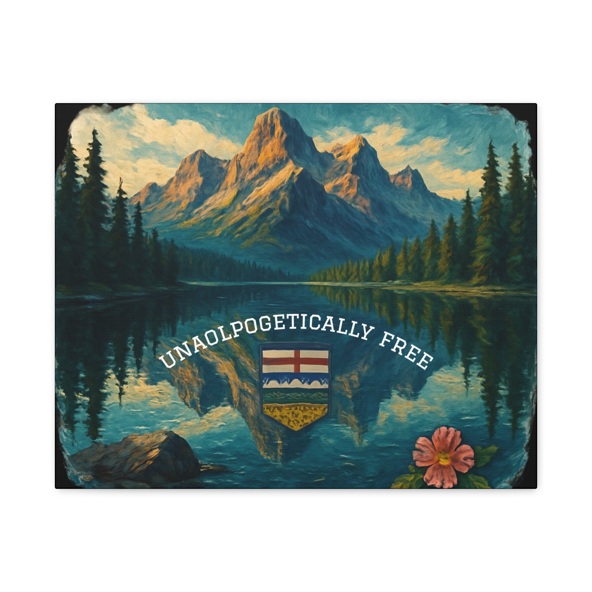 Serene Nature Canvas Art, Unapologetically Free, Mountain Landscape Wall Decor, Home Office Art