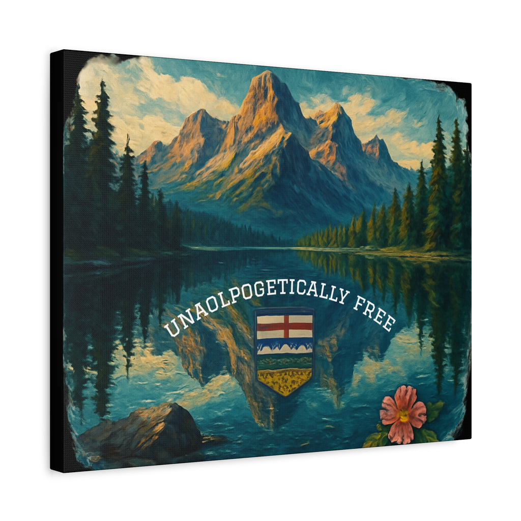 Serene Nature Canvas Art, Unapologetically Free, Mountain Landscape Wall Decor, Home Office Art