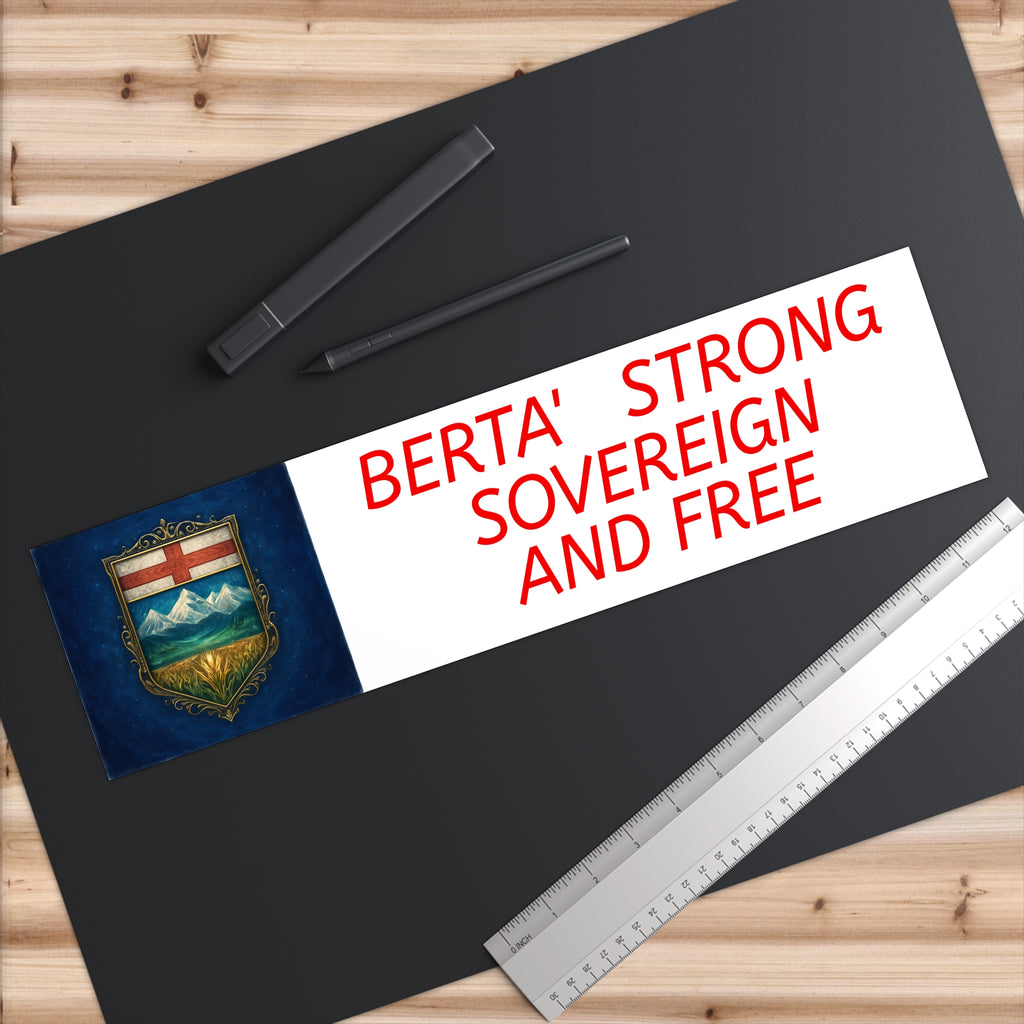 Alberta Pride Bumper Stickers, Car Decor, Outdoor Stickers, Canadian Pride, Sovereign and Free
