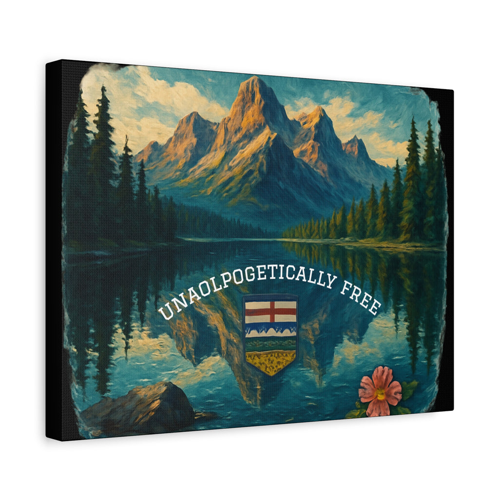 Serene Nature Canvas Art, Unapologetically Free, Mountain Landscape Wall Decor, Home Office Art