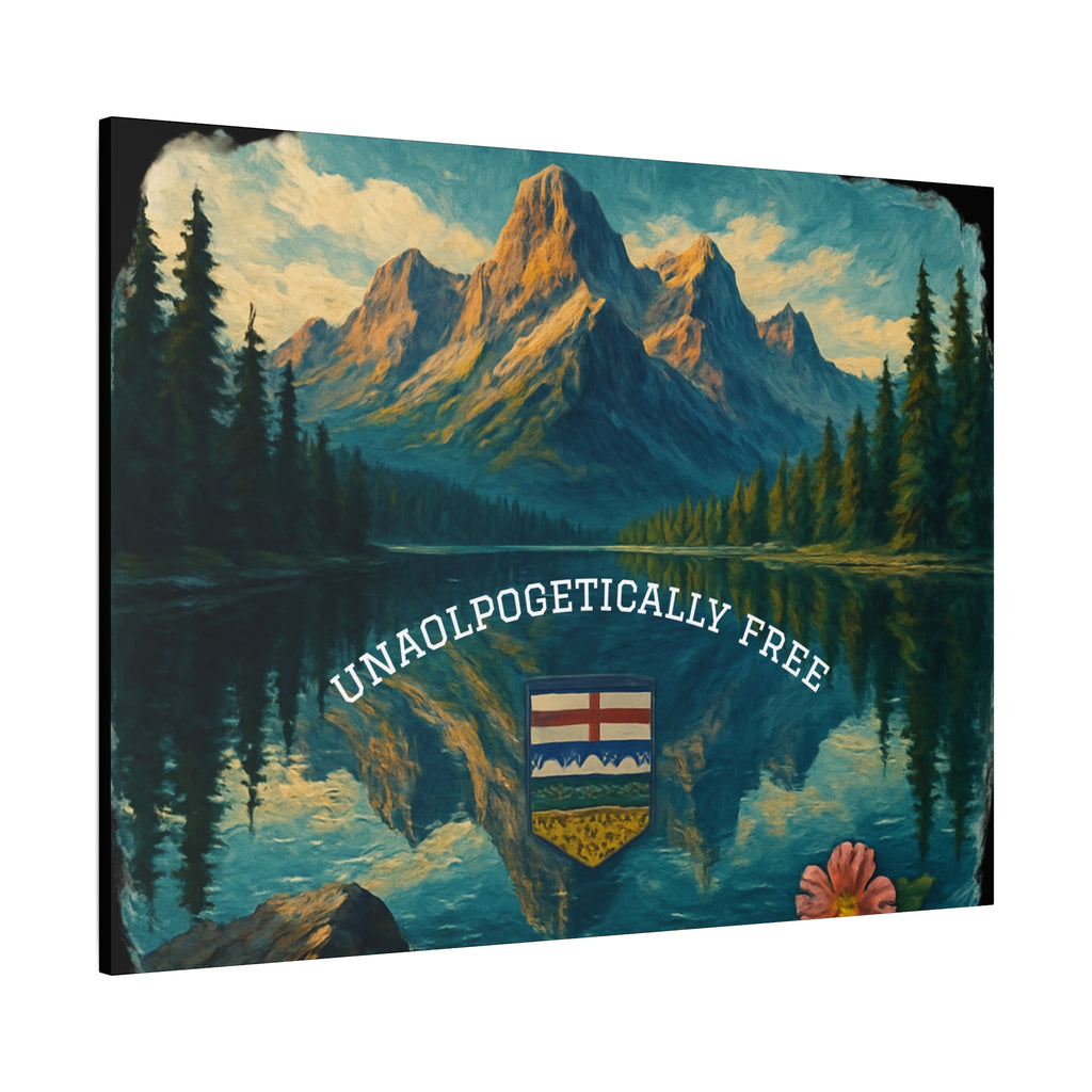 Serene Nature Canvas Art, Unapologetically Free, Mountain Landscape Wall Decor, Home Office Art