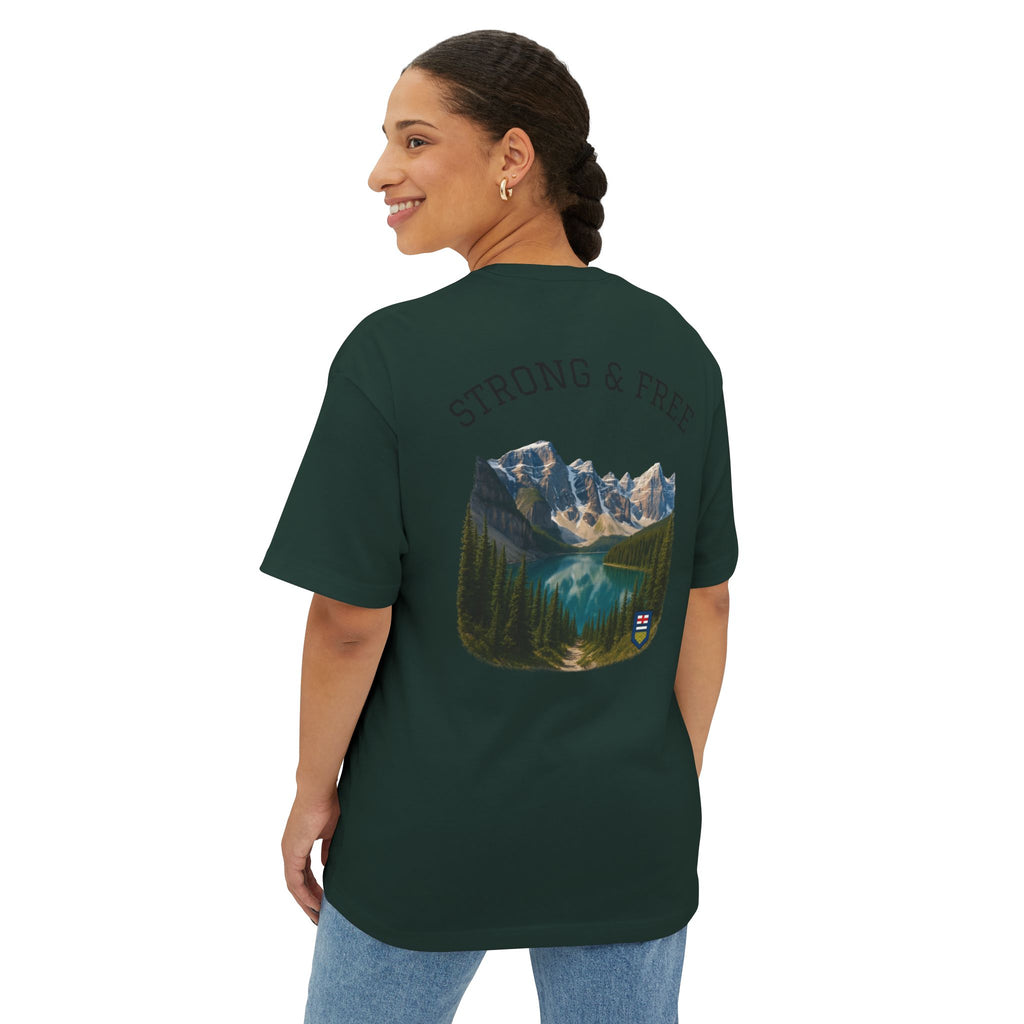 Nature-Inspired Unisex Oversized Boxy Tee, Casual Wear, Graphic T-Shirt, Outdoor Adventure Shirt, Gift for Nature Lovers