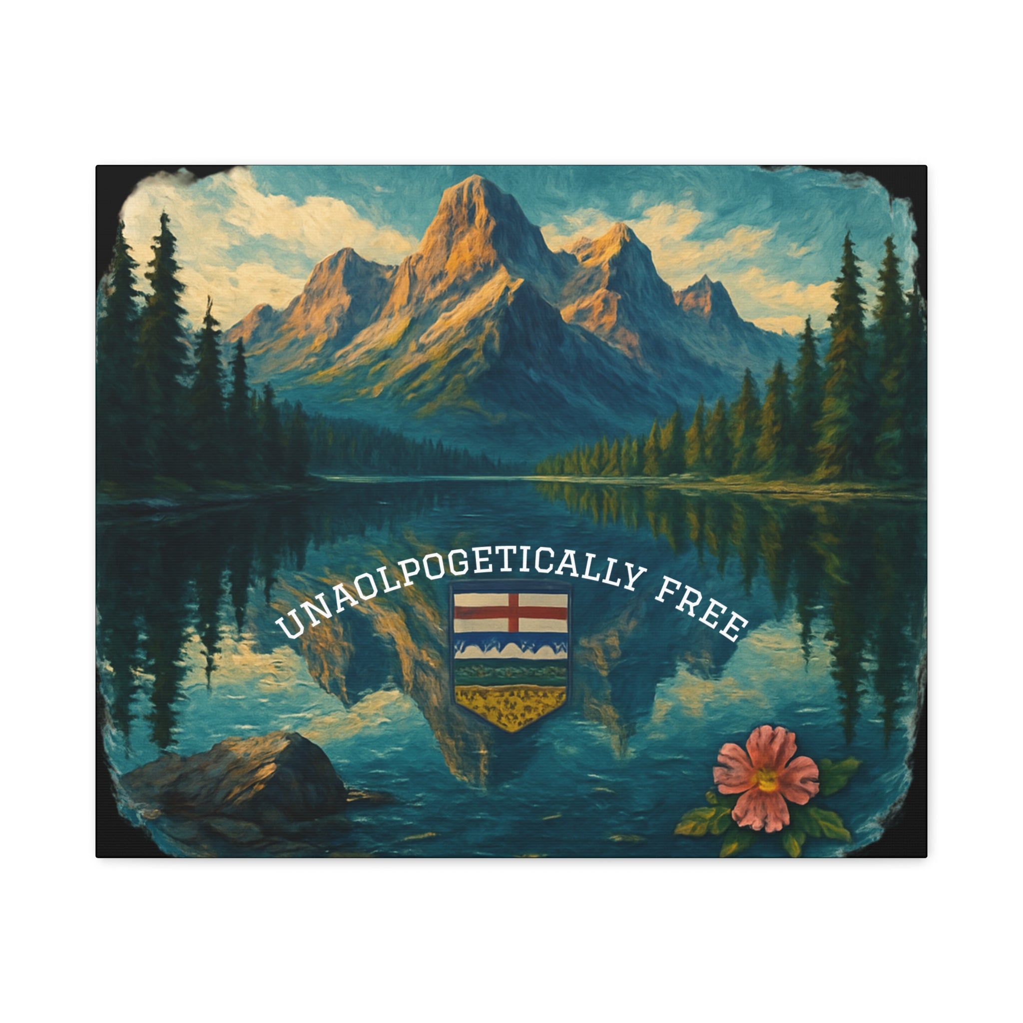 Serene Nature Canvas Art, Unapologetically Free, Mountain Landscape Wall Decor, Home Office Art