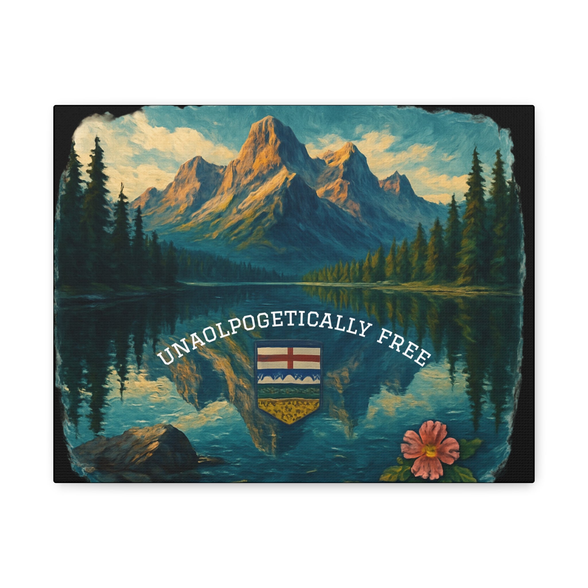 Serene Nature Canvas Art, Unapologetically Free, Mountain Landscape Wall Decor, Home Office Art