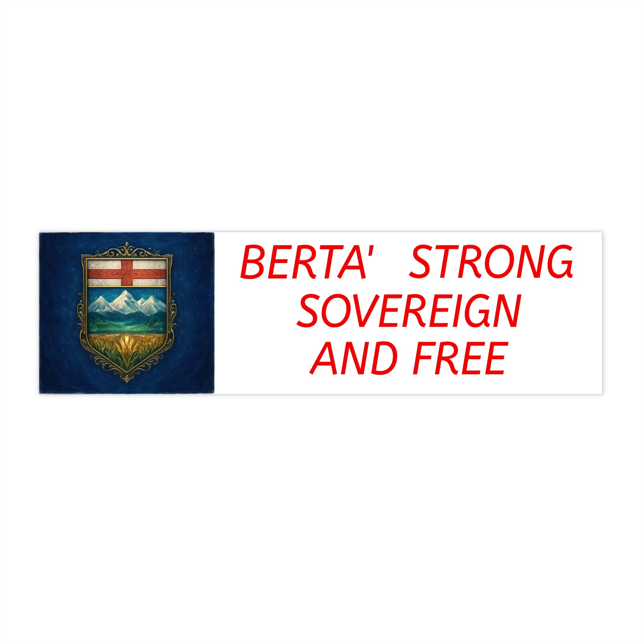 Alberta Pride Bumper Stickers, Car Decor, Outdoor Stickers, Canadian Pride, Sovereign and Free