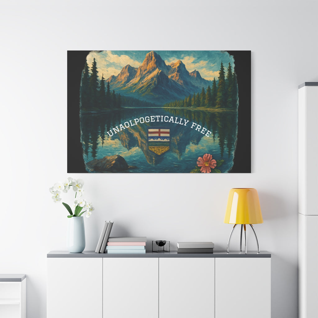 Serene Nature Canvas Art, Unapologetically Free, Mountain Landscape Wall Decor, Home Office Art